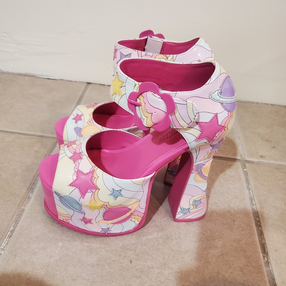 Dollskill sugar thrillz groovy galaxy platform heels - Picture 8 of 16